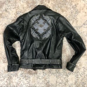 Harley Davidson Leather Studded Belt Jacket